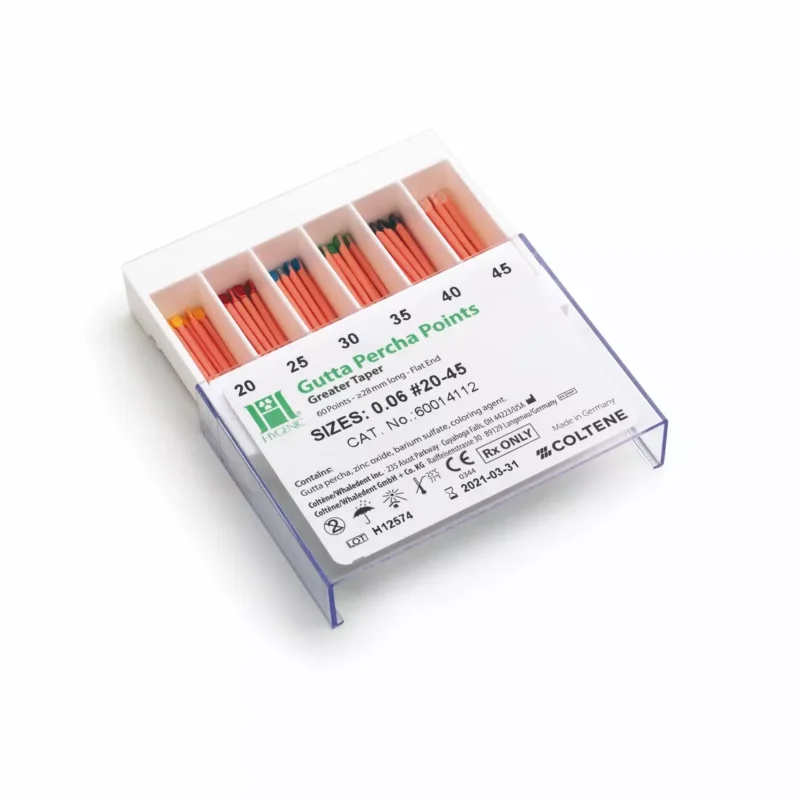 CONOS DE GUTAPERCHA HYGENIC GREAT TAPER 04 #45 CJ x 60